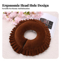 Beauty Bed Headrest Removable and Washable Cover Spa Bed Face Cushion Easy to Clean Round Face Cradle Pillow for Adults, Office Workers, Home, Travel