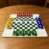 Chess Set 49 Mm King Height 4 people Chess Set Portable for  Tabletop