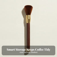 Dense Bristles Coffee Cleaning Brush Slim Cylindrical Coffee Grinder Brush Brass-Colored Manual