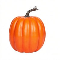 Artificial Pumpkin with Stem Orange Faux Pumpkins Seasonal Fake Pumpkins for Table
