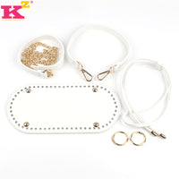New Handmade Crochet Bag Bottom, Strap, Handle, Drawstring Set with Hardware, DIY Weaving Material Kit, 25*12