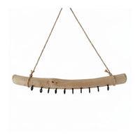 Driftwood Wall Hanger Artisanal Appearance Bohemian Key Rack Versatile Rustic Entryway Hook Rack for Bedroom, Kitchen