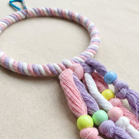 Parrot Swing Triangle Rope Perch, Colorful Parrot Gnaw Toy with Hanging Bell, Bird Swing and Grind Beak Toy for Parrot Cage Accessory