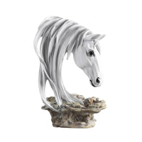 Horse Head Sculpture Glossy Home Decor Sculpted for Bookshelf, TV Cabinet