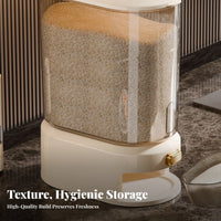Moisture-Proof Rice Dispenser Airtight Seal Automatic Rice Dispenser Single-Press Dispensing for Pantry