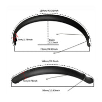 2 Pieces Mountain Bike Mudguard Matte Front Rear Mudguard Set Universal Fit Cycle Water Deflection Guard for Cyclists, Muddy Trails