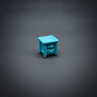 1/64 Scale Nightstand with Working Drawer Ready to Use Bedside Table with Drawer Minimalist Miniature Bedside Table Modern for Dollhouses
