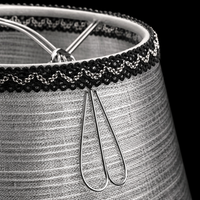 Lampshade for Ceiling Lights with European Textile Design and Decorative Trim, Small Shade for Table and Floor Lamps