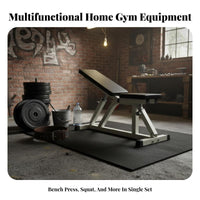 Non-Slip Feet Adjustable Weight Bench and Rack Sturdy Steel Construction Adjustable Bench Press Rack Heavy Duty Strength Training Equipment for Men, Bodybuilders, Beginners