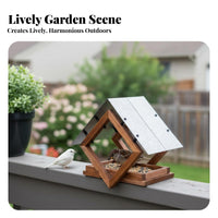 Hanging Balance Feeder Balanced pendulum Design avian Food Holder Wrought Iron Craft Garden Accessory for Families, Seniors, Backyard, Patio, Balcony