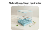 Narrow Wire Spacing Square Finch enclosure Easy to Clean avian Housing dependable-latch Avian House Lightweight for Indoor, Indoors, Balcony, Living Room