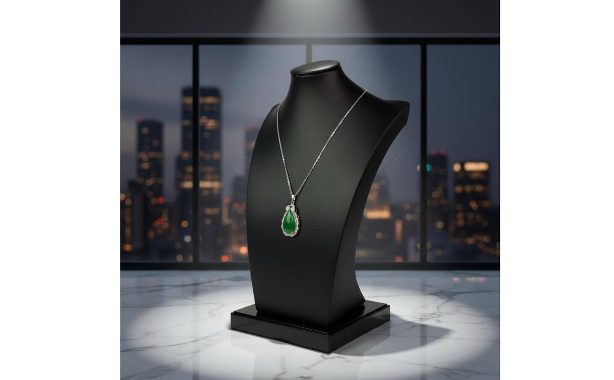 Necklace Display Bust Elegant Design Jewelry Bust Display Mannequin Neck Stand Stable Base Necklace Chain Organizer