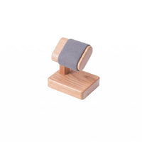 Rectangular Base Wooden Watch Display Stand Upright Support Padded Watch Cradle Stand Compact
