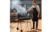 Outdoor Charcoal Grill with Side Shelves Wheeled Charcoal Grill with Side Shelf Portable Long-Lasting for Families