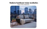 4 Pieces Southeast Asian design 4-Piece Wicker Chat Set Woven Design Outdoor Furniture Weather Resistant Patio Seating Sturdy Construction for Hospitality Business Owners, Homeowners, Families, Balcony, rearyard, Porch, waterfront