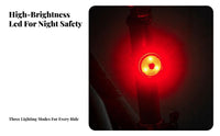 Bike Waterproof Power-Retaining Cycle Rear Light High Brightness for Mountain Bikers, Road Cyclists, Commuting, Outdoor, Backpack