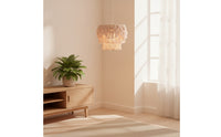 Boho Lamp Shade with Tassels Handwoven Macrame Lampshade Boho Lamp Shade Bohemian Cream-Beige for Decorators, Bedroom