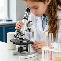 Experimental Microscope Set Learning Use Science Tool Crisp Lens for Classroom