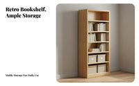 Large Capacity Freestanding Bookcase Sturdy and Long-Lasting Tall Book Cabinet Versatile Tall Bookshelf Stylish Design for Students, Homeowners, Collectors