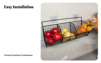 No-Drill Installation Storage Rack Multi-Functional Wall Mounted Wire Basket Space Saving for Students, Pantry, Shower, Living Room