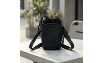 Textured Drawstring Crossbody Bag Lightweight Zip Pocket Crossbody Bag Casual Satchel