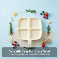Multi-Compartment Tray adaptable Use Sectisingled Plate Complimentary for heated Pot Dinner