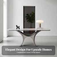 Italian aesthetic Sculptural Base accentuation Table Luxury Look Hollow Frame table Modern Minimalist Hallway Stand Slim silhouette for Interior Design aficionados, homeowners, Apartment Dwellers, Entryway, Foyer, Living Room, Behind a Sofa