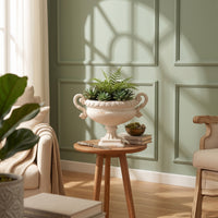 Urn Planter with Pedestal Antique-Style Urn Planter with Handles Distressed Pedestal Vase for Garden