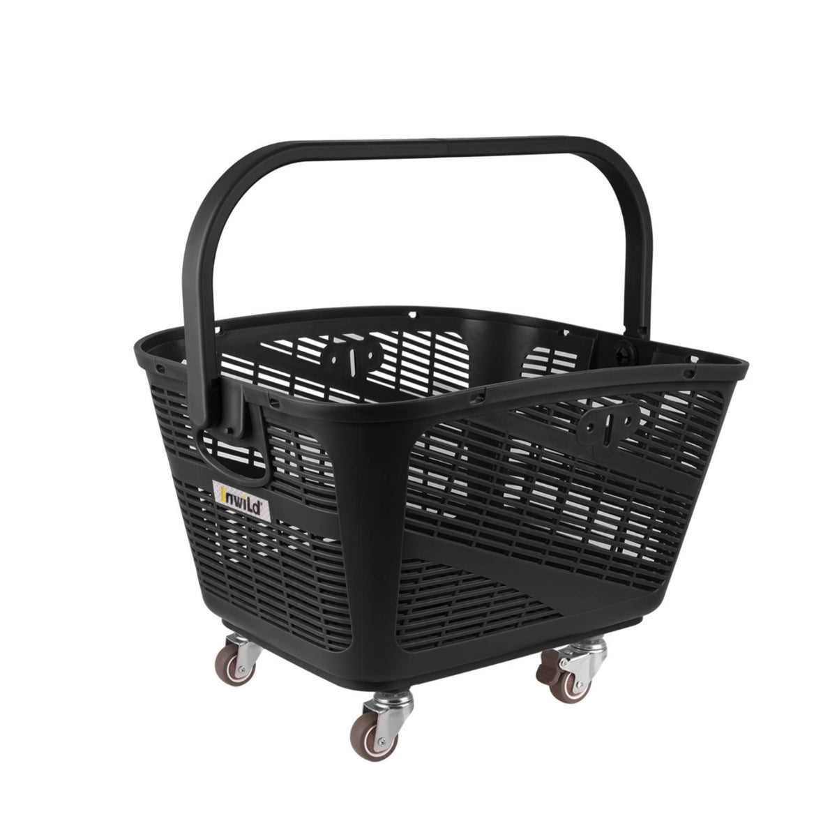 Cycle Rear Basket with Wheels Portable Rolling Bike Basket with Handle Quick Release Allall-Purpose for Pet Owners