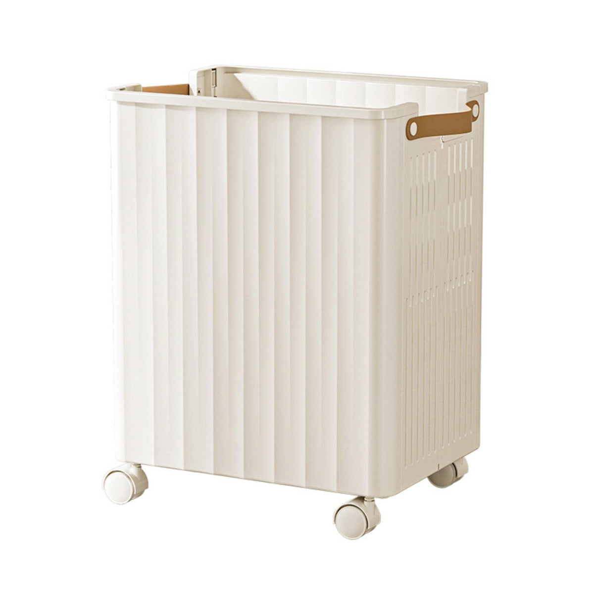Foldable Laundry Basket with Wheels Rolling Laundry Hamper Breathable Foldable Rolling Hamper for Washroom, Bedroom