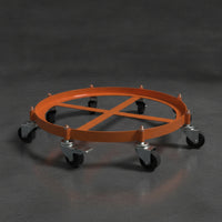 Heavy-Duty Drum Dolly with Brake 900 Kg Capacity Steel Barrel Dolly with Wheels Corrosion-Resistant Barrel Cart with Brake Anti-Rust for Warehouse, Factory, Workshop
