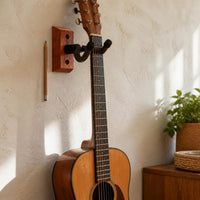 Sapele Wood Guitar Wall Mount Hanger for Acoustic Electric Bass Ukulele