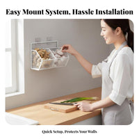 Hanging Produce Basket Space-Saving Kitchen Organizer Easy Assembly for Bathroom