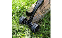 Stand-up Design Crack Weeder with Wheels Sturdy Metal Blade Rolling Plant Puller Easy to Use Crevice Weeding Tool Lightweight for Seniors, Patios, Driveways, Sidewalks, Decks