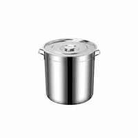 Commercial Soup Stewing Pot Thickened Bottom Stainless Steel Pot with Lid Multi-Functional Heavy Duty Stockpot for Restaurant