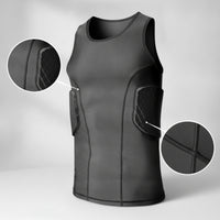 Padded Safeguard Vest Sleeveless Vest with Impact Padding Lightweight Breathable for Athletes, Training, Basketball