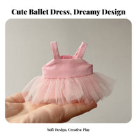10cm Doll Outfit Tulle Skirt BJD Doll Dress Built-in Petticoat Miniature Ballet Skirt Dress for Kids Play