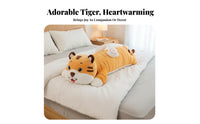 Tiger Stuffed Toy Super Soft Cuddly Tiger Leg Pillow Cuddly Skin-Welcoming for Adults, Playroom, Living Room