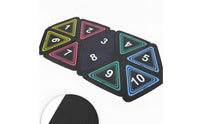 10 Pieces Wear-Resistant Triangular Floor Marker Rounded Corners Numbered Training Marker Colored Border Lines Sports Gear Indoor Outdoor
