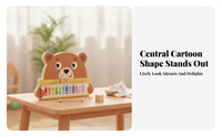 Numbered Animal Keyboard Wooden Piano Toy  -Shaped Music Plaything Shade-Coded Keys Colorful for Tabletop