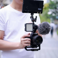 Camera Frame Top Handle CNC Machined Camera Frame Handle Universal Cinematic Rig Grip Aluminum Alloy Frame Ergonomic Design