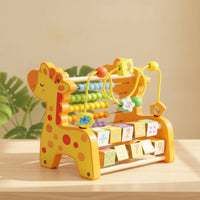 Educational Wooden Giraffe Toy Educational Wooden Bead Maze Sensory Bead Maze Colorful for Preschoolers