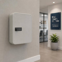 Metal Key Storage Box Lockable Wall Mount Key Cabinet Matte Finish Rounded Corners
