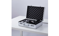 Lockable Equipment Briefcase Portable Lockable Equipment Case Heavy Duty Metal Instrument Box for Technicians, Hobbyists, Travel, Job Site, Field Work