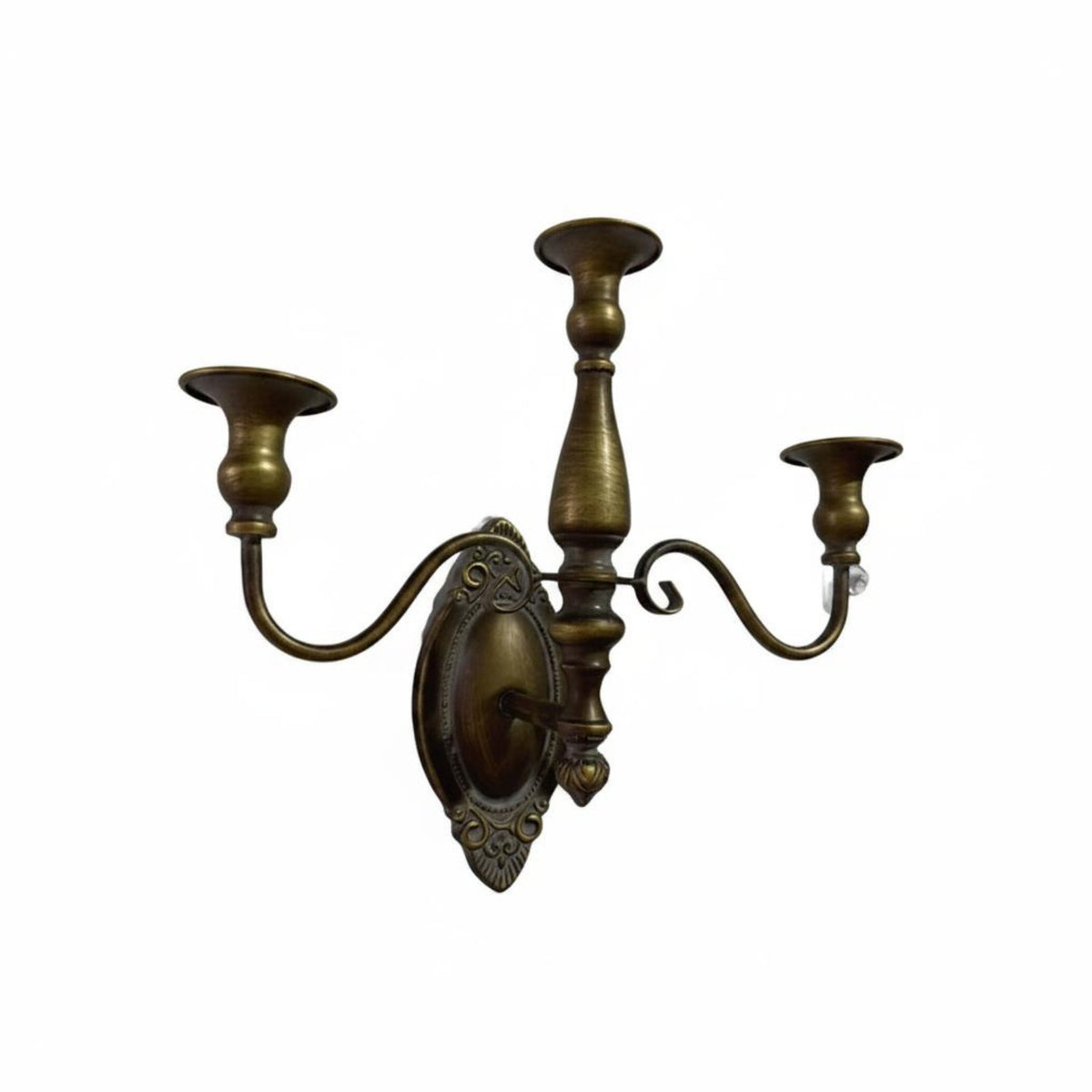 2 Pieces Antique Finish Bronze Wall Candle Sconce Vintage Wall Candle Sconce Decorative Home Decor for Villa, Courtyard, Living Room