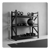 Heavy Duty Dumbbell Kettlebell Exercise Ball Rack All-in-All-in-Single Organization Home Gym Storage Rack Space Saving Mobile Fitness Equipment Organizer Large Capacity for Personal Training Studio, Garage
