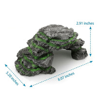 Textured Aquarium Cave and Reptile Hide, Resin Reptile Hideout Climbing Playthings for Reptiles and Aquatic Life, Rock Habitat for Tanks