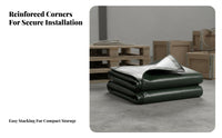 Waterproof Plastic Tarp Weather-Resistant Sturdy Duty Tarp Waterproof Plastic Sheet Reinforced Edges Tarpaulin Reversible