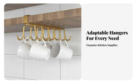 Space-Saving Under-Cabinet Mug Holder Easy to Install Under-Shelf Hook Rack Multi-Purpose Cup Hanger Drilleffortless Installation for Homeowners, Home Cooks, Coffee Enthusiasts, Pantry, Office, Wardrobe