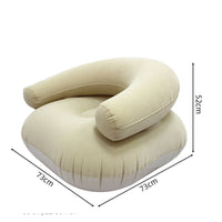 Flocked Inflatable Sofa Compact Storage Flocked Inflatable Sofa Quick Inflation Couch for Camping, Travel